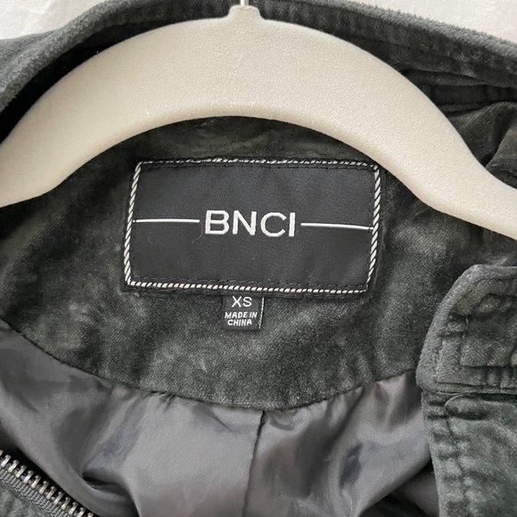 BNCI by Blanc Noir, Asymmetrical Velvet Moto Jacket with Laced Sleeves, NWT, NEW - Picture 9 of 11
